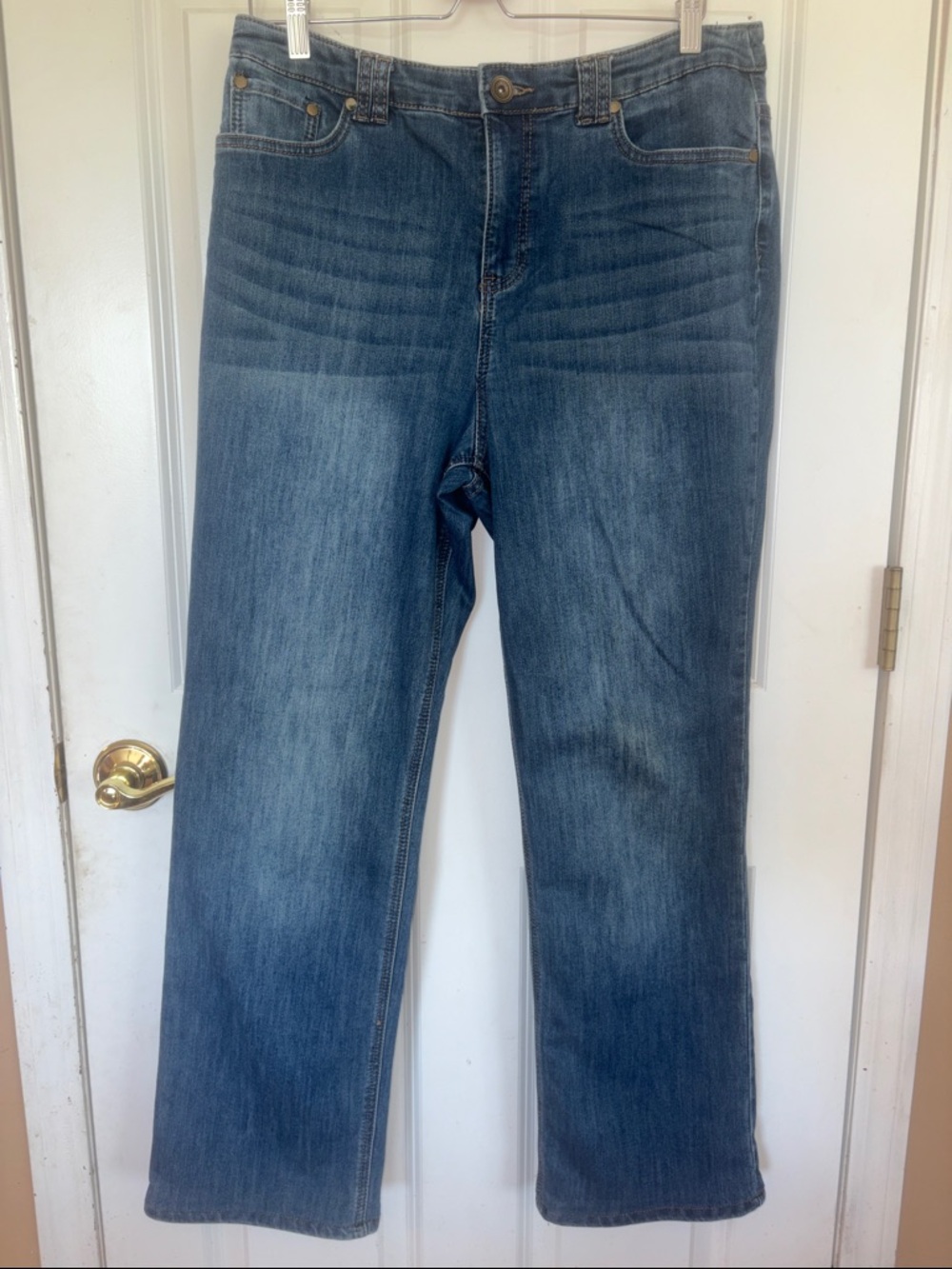 Christopher & Banks Women's Boot Cut Jeans in Medium Blue Wash